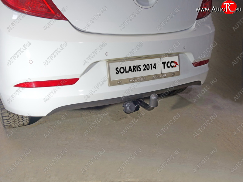 12 349 р. Фаркоп (тягово-сцепное устройство) TCC  Hyundai Solaris ( 1 седан,  1 хэтчбэк) (2014-2017) (Оцинкованный, шар A )  с доставкой в г. Калуга