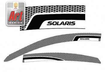 Дефлектора окон CA-Plastic Hyundai (Хюндаи) Solaris (Солярис)  1 седан (2010-2014) 1 седан RBr дорестайлинг