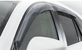 2 349 р. Дефлектора окон CA-Plastic  Hyundai Solaris  1 седан (2010-2014) (Серия Art графит, Без хром.молдинга, Крепление только на скотч)  с доставкой в г. Калуга. Увеличить фотографию 2