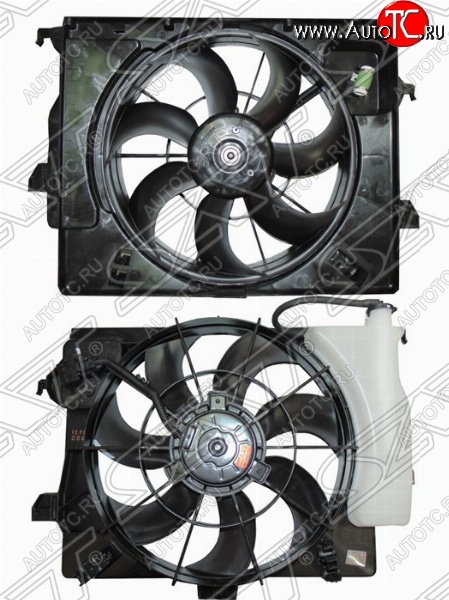 3 899 р. Диффузор радиатора в сборе SAT  Hyundai Solaris ( 1 седан,  1 хэтчбек,  1 хэтчбэк) (2010-2017), KIA Rio  3 QB (2011-2017)  с доставкой в г. Калуга