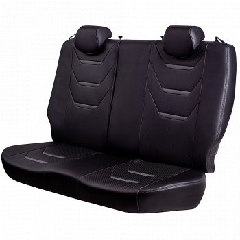 8 699 р. Чехлы для сидений Lord Autofashion Турин 2 (экокожа, раздельная спинка)  Hyundai Solaris  1 седан (2010-2017) (Серый/Серый/Чёрный/Чёрный)  с доставкой в г. Калуга. Увеличить фотографию 7