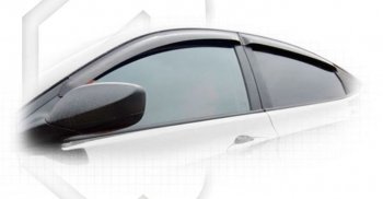 2 079 р. Дефлектора окон CA-Plastiс  Hyundai Solaris  1 седан (2014-2017) (Classic полупрозрачный, Без хром.молдинга, Крепление только на скотч)  с доставкой в г. Калуга. Увеличить фотографию 1