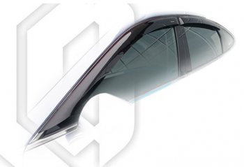 2 059 р. Дефлектора окон CA-Plastic  Hyundai Sonata  DN8 (2019-2024) (Classic полупрозрачный, Без хром молдинга)  с доставкой в г. Калуга. Увеличить фотографию 1