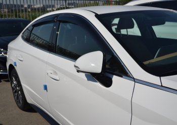 2 599 р. Дефлектора окон SIM  Hyundai Sonata  DN8 (2019-2024)  с доставкой в г. Калуга. Увеличить фотографию 1