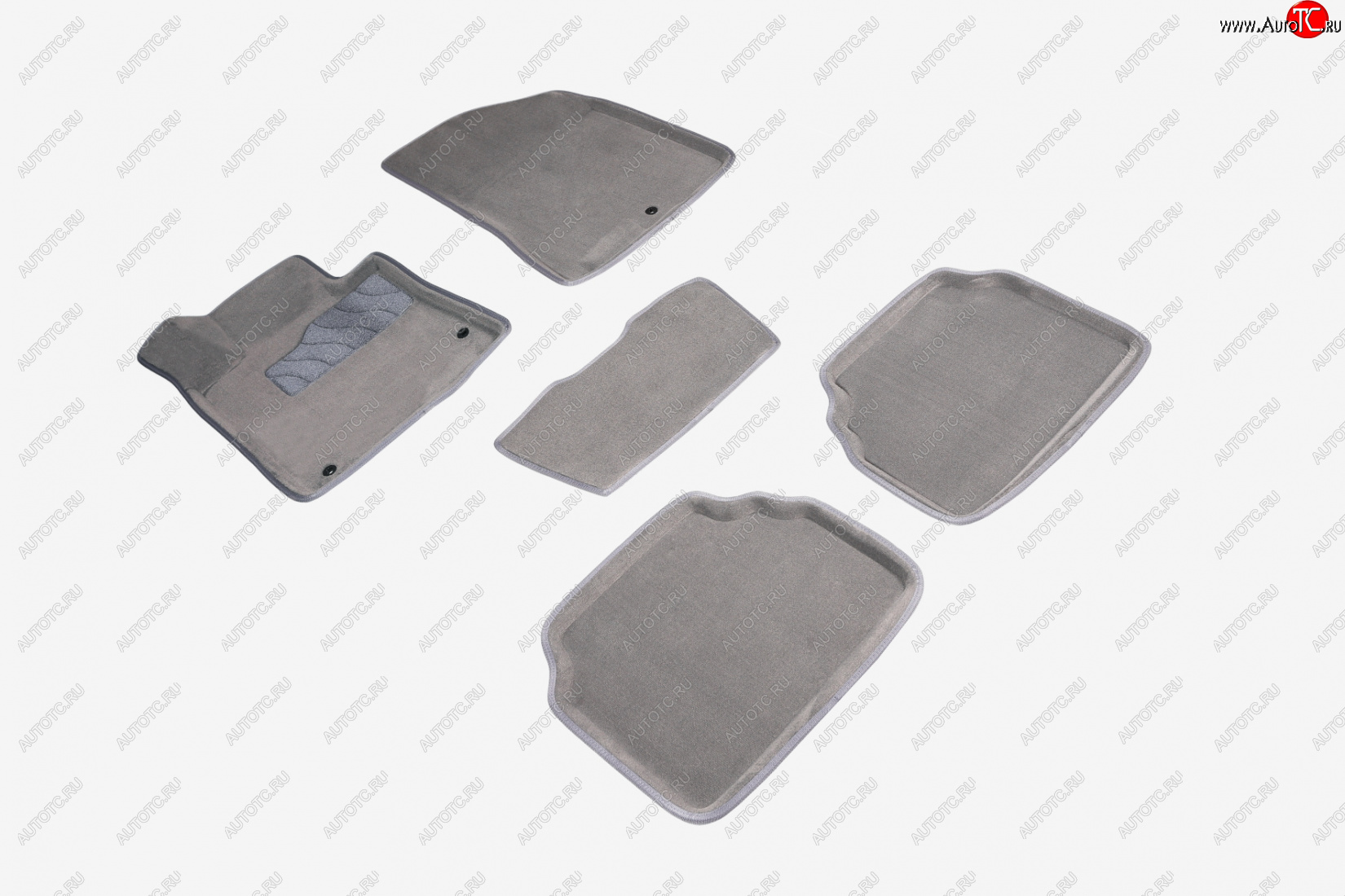 4 549 р. Коврики в салон SEINTEX 3D ВОРС (комплект)  Hyundai Sonata  DN8 (2019-2024) (Цвет: серый)  с доставкой в г. Калуга