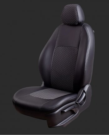 Чехлы для сидений Lord Autofashion Турин (экокожа/жаккард, спинка 40/60, 2 П- и 1 Г-образных подголовника) Hyundai Sonata EF рестайлинг ТагАЗ (2001-2013)