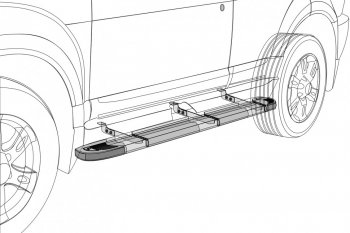 17 849 р. Порожки для ног Slitkoff Optima  Hyundai Starex/Grand Starex/H1  2 TQ (2007-2024) (Silver)  с доставкой в г. Калуга. Увеличить фотографию 5