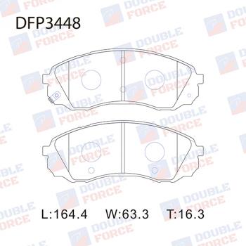 Комплект передних тормозных колодок Double Force Hyundai Starex/Grand Starex/H1 2 TQ 1 рестайлинг (2014-2018)