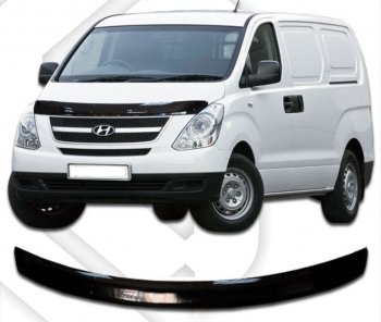 2 259 р. Дефлектор капота CA-Plastiс  Hyundai Starex/Grand Starex/H1  2 TQ (2014-2018) (Classic черный, Без надписи)  с доставкой в г. Калуга. Увеличить фотографию 1