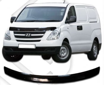 2 259 р. Дефлектор капота CA-Plastic  Hyundai Starex/Grand Starex/H1  2 TQ (2007-2018) (Classic черный, Без надписи)  с доставкой в г. Калуга. Увеличить фотографию 1