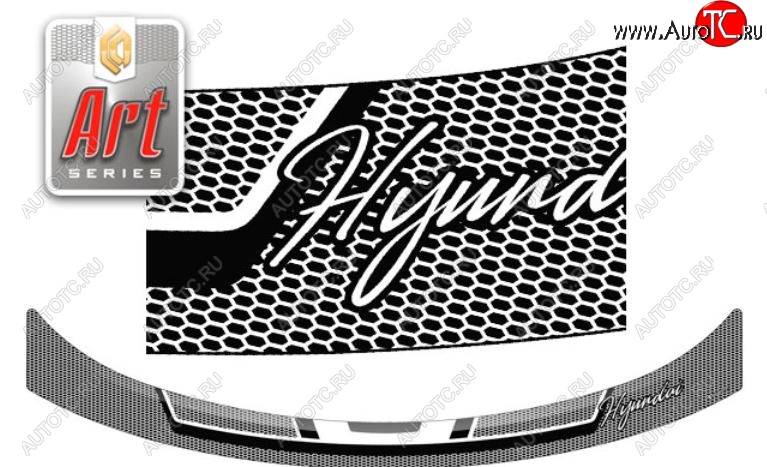 2 499 р. Дефлектор капота CA-Plastiс  Hyundai Starex/Grand Starex/H1  2 TQ (2007-2018) (Серия Art черная)  с доставкой в г. Калуга