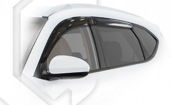 2 079 р. Дефлектора окон CA-Plastiс  Hyundai Tucson  3 TL (2015-2021) (Classic полупрозрачный, Без хром.молдинга)  с доставкой в г. Калуга. Увеличить фотографию 1