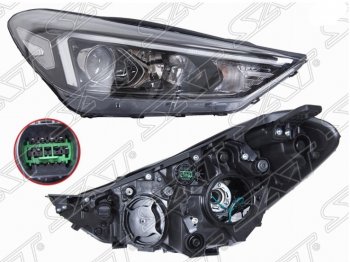 27 999 р. Правая передняя фара SAT (LED)  Hyundai Tucson  TL (2018-2021) рестайлинг  с доставкой в г. Калуга. Увеличить фотографию 1