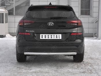 11 999 р. Защита заднего бампера (Ø63 мм, нержавейка) Russtal Hyundai Tucson 3 TL рестайлинг (2018-2021)  с доставкой в г. Калуга. Увеличить фотографию 1