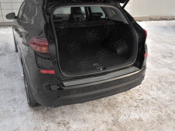 2 199 р. Защитная накладка на задний бампер Russtal  Hyundai Tucson  3 TL (2018-2021) (Нержавейка зеркальная)  с доставкой в г. Калуга. Увеличить фотографию 1