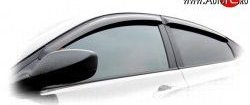 Дефлекторы окон (ветровики) (седан) Novline 4 шт. Hyundai Solaris 1 седан RBr рестайлинг (2014-2017)