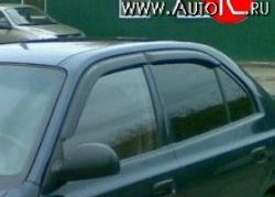 999 р. Комплект дефлекторов окон (ветровиков) 4 шт. Russtal Hyundai Accent седан ТагАЗ (2001-2012)  с доставкой в г. Калуга. Увеличить фотографию 1