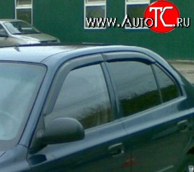 999 р. Комплект дефлекторов окон (ветровиков) 4 шт. Russtal Hyundai Accent седан ТагАЗ (2001-2012)  с доставкой в г. Калуга