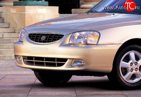 3 599 р. Передний бампер Стандартный Hyundai Accent седан ТагАЗ (2001-2012) (Окрашенный)  с доставкой в г. Калуга
