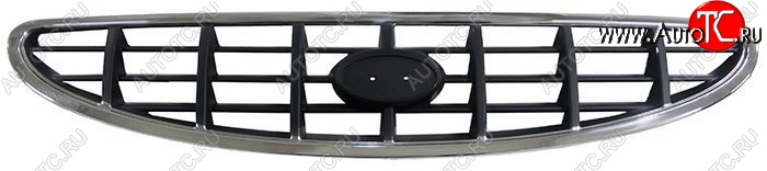 1 479 р. Решётка радиатора SAT  Hyundai Accent  седан ТагАЗ (2001-2012) (Неокрашенная)  с доставкой в г. Калуга