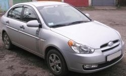 1 649 р. Реснички на фары CT v1 Hyundai Accent MC седан (2005-2011) (Неокрашенные)  с доставкой в г. Калуга. Увеличить фотографию 2