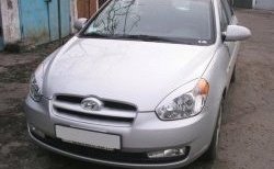 1 649 р. Реснички на фары CT v1 Hyundai Accent MC седан (2005-2011) (Неокрашенные)  с доставкой в г. Калуга. Увеличить фотографию 3