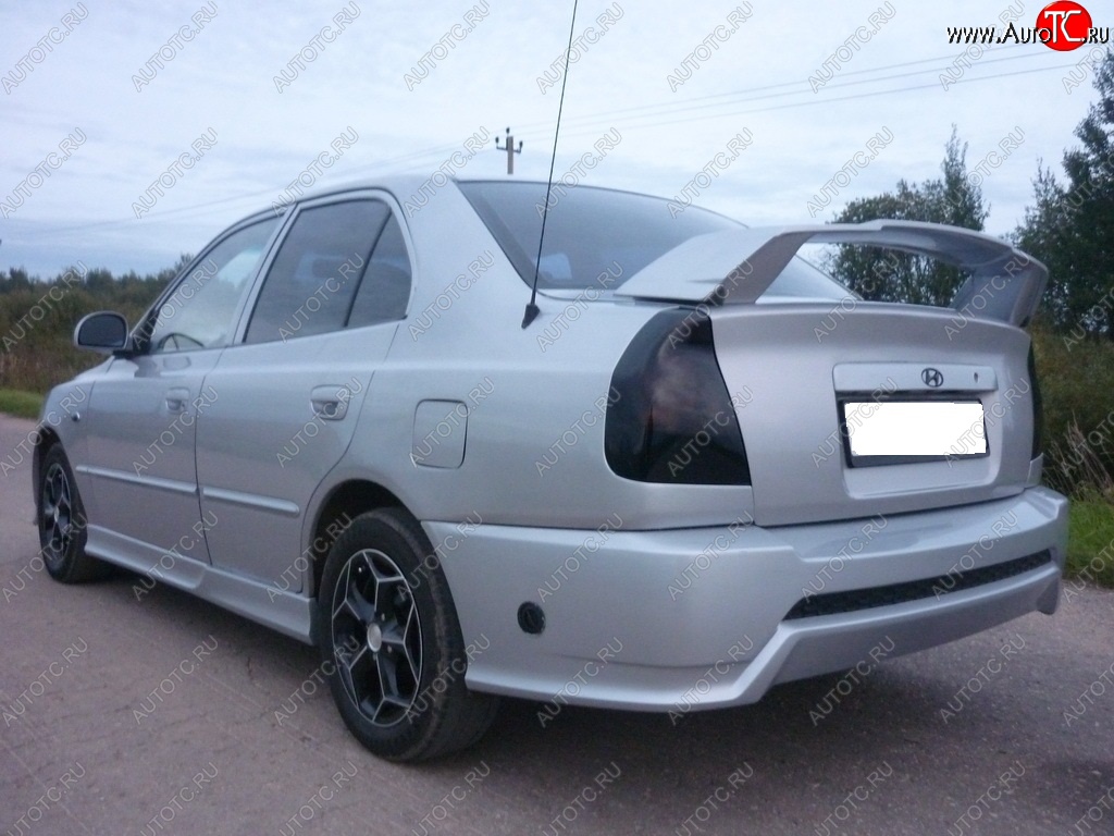 5 499 р. Спойлер GALANT STYLE Hyundai Accent седан ТагАЗ (2001-2012) (Неокрашенный)  с доставкой в г. Калуга