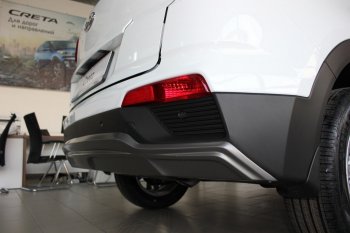 5 649 р. Накладка на задний бампер АвтоКрат Hyundai Creta GS дорестайлинг (2015-2019) (Неокрашенная)  с доставкой в г. Калуга. Увеличить фотографию 3