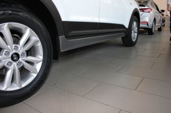 7 349 р. Пластиковые пороги АвтоКрат  Hyundai Creta  GS (2015-2021) (Неокрашенные)  с доставкой в г. Калуга. Увеличить фотографию 4