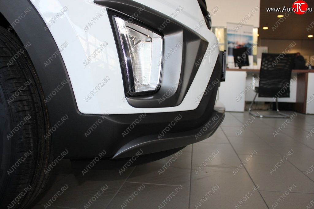 2 269 р. Накладки на ПТФ АвтоКрат  Hyundai Creta  GS (2015-2021) (Неокрашенные)  с доставкой в г. Калуга