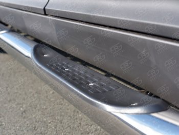 18 799 р. Защита порогов с пластиковыми вставками для ног Russtal  Hyundai Creta  GS (2015-2021)  с доставкой в г. Калуга. Увеличить фотографию 3
