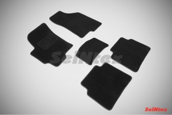 2 499 р. Комплект ворсовых ковриков в салон LUX Seintex  Hyundai Elantra  XD (2008-2014) (Чёрный)  с доставкой в г. Калуга. Увеличить фотографию 1