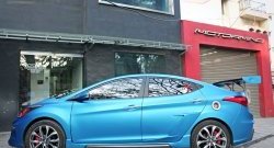 5 499 р. Пороги накладки M&S Version Hyundai Elantra MD рестайлинг (2013-2016) (Неокрашенные)  с доставкой в г. Калуга. Увеличить фотографию 1