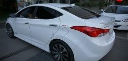 2 349 р. Лип спойлер Tj Hyundai Elantra MD рестайлинг (2013-2016) (Неокрашенный)  с доставкой в г. Калуга. Увеличить фотографию 1