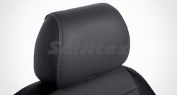 6 249 р. Чехлы для сидений SeiNtex (экокожа, серый цвет)  Hyundai Elantra  MD (2010-2016) (черный/серый)  с доставкой в г. Калуга. Увеличить фотографию 3