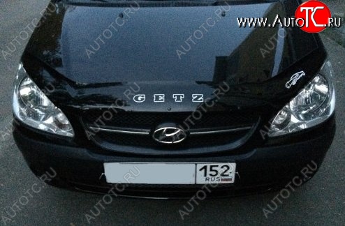 999 р. Дефлектор капота Russtal Hyundai Getz TB хэтчбэк 5 дв. рестайлинг (2005-2010)  с доставкой в г. Калуга