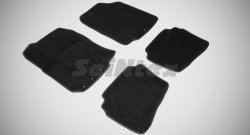 4 299 р. Износостойкие коврики в салон SeiNtex Premium 3D 4 шт. (ворсовые, черные)  Hyundai i20  1 PB (2008-2012)  с доставкой в г. Калуга. Увеличить фотографию 1
