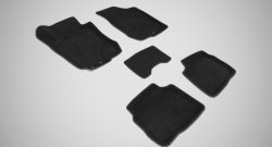 Износостойкие коврики в салон SeiNtex Premium 3D 4 шт. (ворсовые, черные) Hyundai I30 FD хэтчбек дорестайлинг (2007-2010)