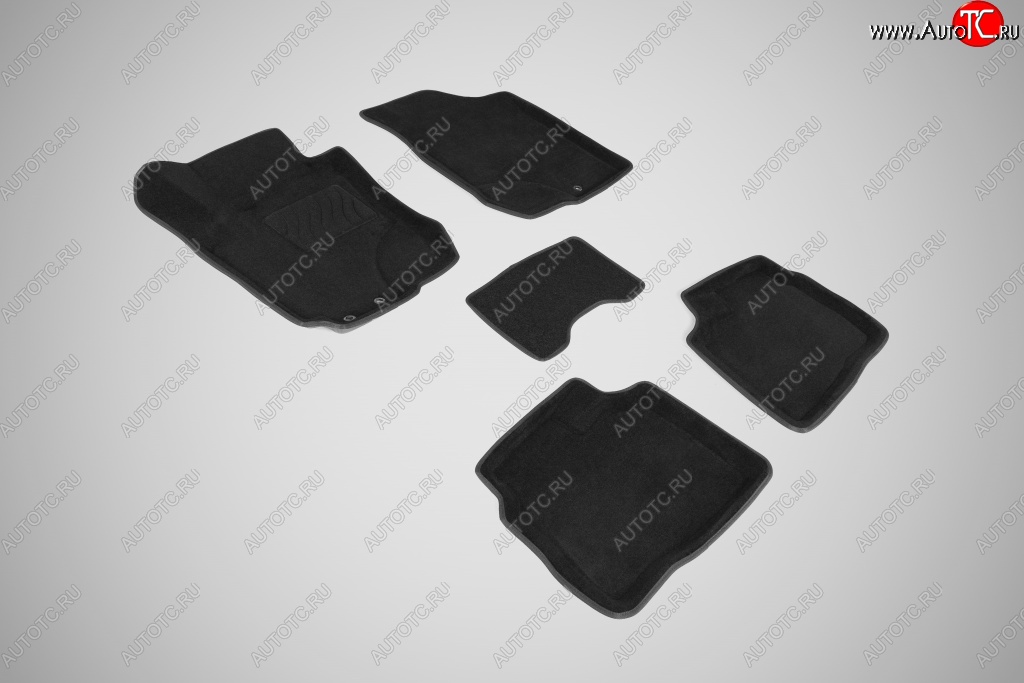 4 299 р. Износостойкие коврики в салон SeiNtex Premium 3D 4 шт. (ворсовые, черные) Hyundai I30 FD хэтчбек дорестайлинг (2007-2010)  с доставкой в г. Калуга