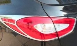 4 749 р. Накладки на фонари СТ Hyundai IX35 1 LM дорестайлинг (2009-2013) (Неокрашенные)  с доставкой в г. Калуга. Увеличить фотографию 1