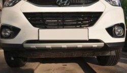 4 749 р. Накладка на передний бампер CT Hyundai IX35 1 LM дорестайлинг (2009-2013) (Неокрашенная)  с доставкой в г. Калуга. Увеличить фотографию 1