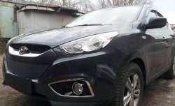 2 089 р. Сетка на бампер Russtal (черная) Hyundai IX35 1 LM дорестайлинг (2009-2013)  с доставкой в г. Калуга. Увеличить фотографию 2