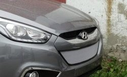 2 199 р. Сетка на бампер Russtal (хром) Hyundai IX35 1 LM дорестайлинг (2009-2013)  с доставкой в г. Калуга. Увеличить фотографию 8