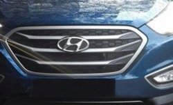 5 749 р. Хромированые накладки решетки радиатора СТ Hyundai Tucson TL дорестайлинг (2015-2018)  с доставкой в г. Калуга. Увеличить фотографию 2