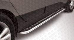 Широкая защита порогов Slitkoff (с листом, усиленная, d57) Hyundai IX35 1 LM дорестайлинг (2009-2013)