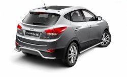 8 599 р. Защита порогов из круглой трубы диаметром 63 мм Petroil Tuning Hyundai IX35 LM дорестайлинг (2009-2013) (Нержавеющая полированная сталь)  с доставкой в г. Калуга. Увеличить фотографию 2