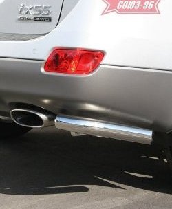 10 079 р. Защита заднего бампера из боковых уголков Souz-96 (d60) Hyundai IX55 (2008-2012)  с доставкой в г. Калуга. Увеличить фотографию 1