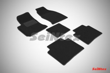 2 499 р. Комплект ворсовых ковриков в салон LUX Seintex Hyundai Matrix 1 FC дорестайлинг (2001-2005) (Чёрный)  с доставкой в г. Калуга. Увеличить фотографию 1