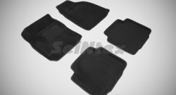 Износостойкие коврики в салон 3D HYUNDAI MATRIX черные (компл) Hyundai Matrix 1 FC дорестайлинг (2001-2005)