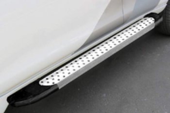 Порожки для ног Arbori Standart Silver Hyundai Santa Fe 4 TM дорестайлинг (2018-2021)